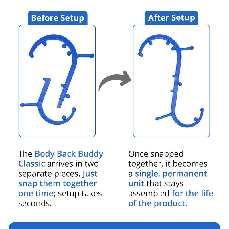 Body Back Buddy Classic USA Made Handheld Full Body Massage Cane Pressure & Trigger Point Massage Tool for Deep Tissue Pain Relief - Dual Massage Hooks for Back, Shoulder, Neck. Manual Back Massager - Image 4